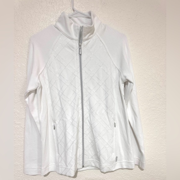 New! Tommy Bahama Aruba Diamond Days Embroidered Full-Zip Sweatshirt Sz sm - Picture 2 of 6